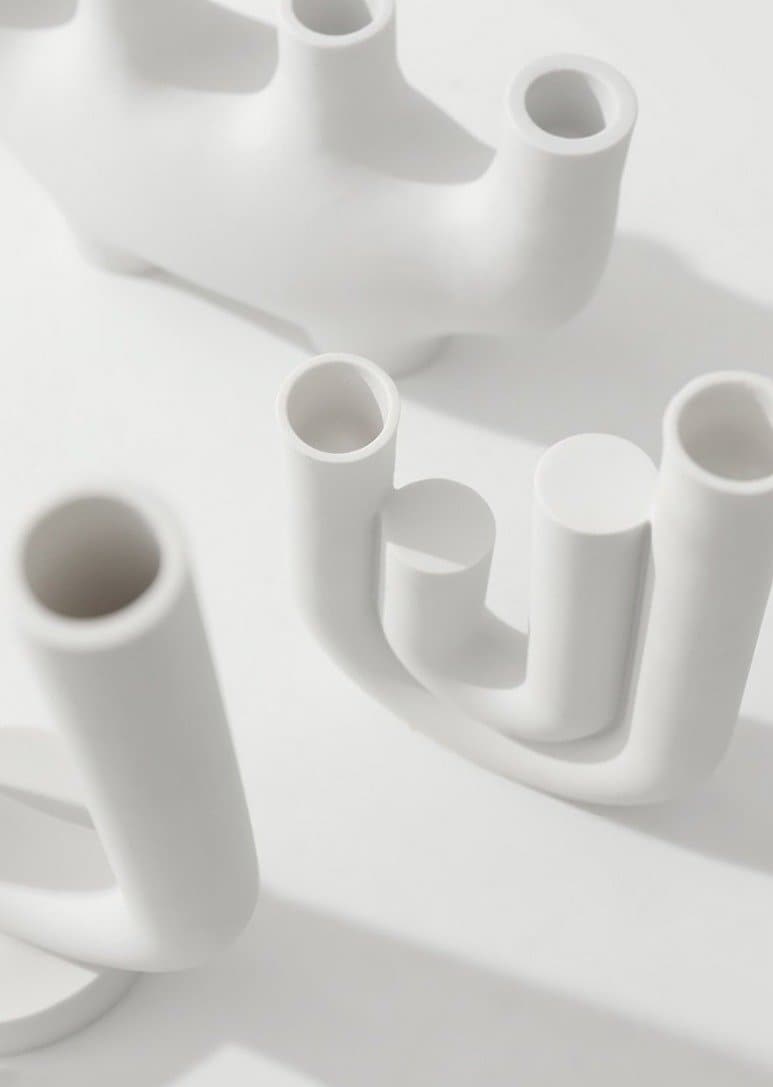 Abstract Arch Ceramic Candle Holders