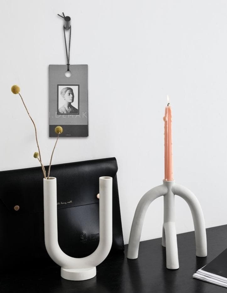 Abstract Arch Ceramic Candle Holders