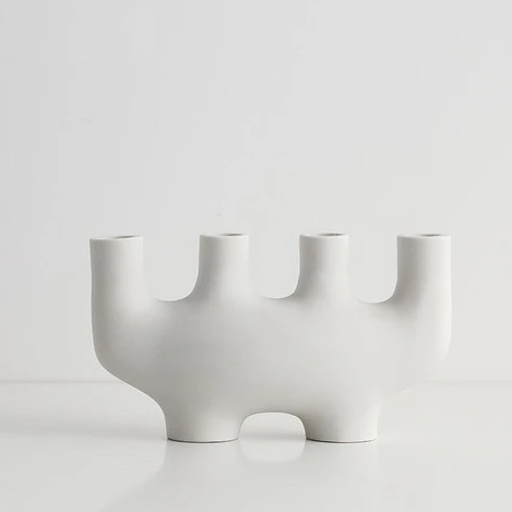 Abstract Arch Ceramic Candle Holders