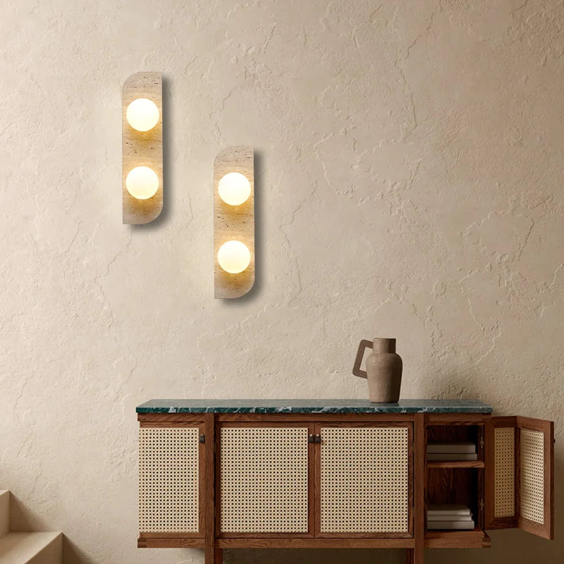 Arco Travertine Wall Sconce