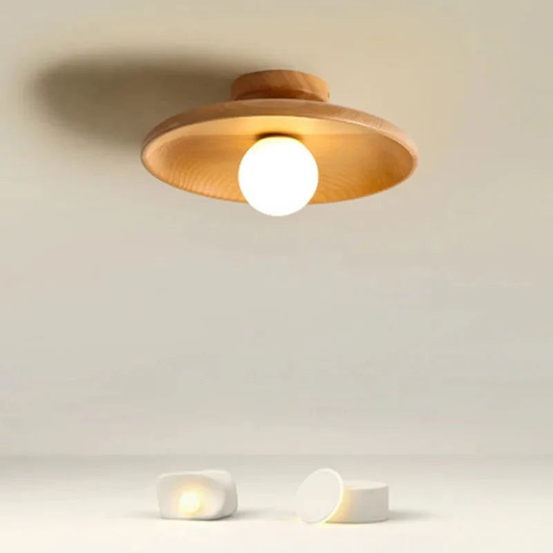 Bamboo Disc Ceiling Lamp