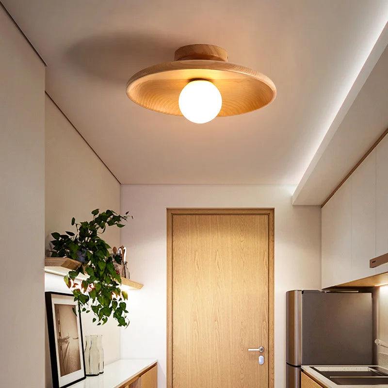 Bamboo Disc Ceiling Lamp
