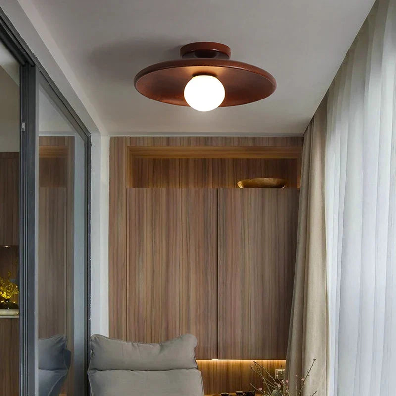 Bamboo Disc Ceiling Lamp