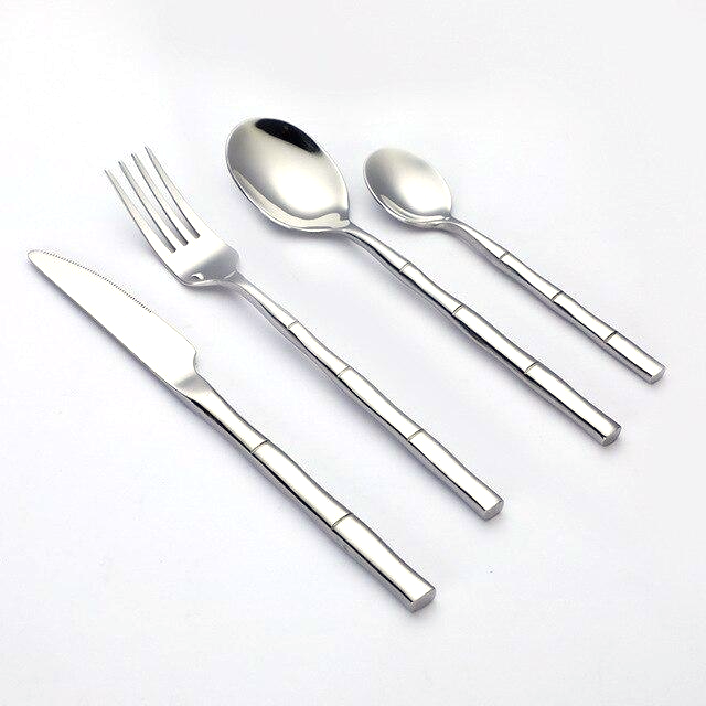 Bamboo Stainless Steel Flatware Set