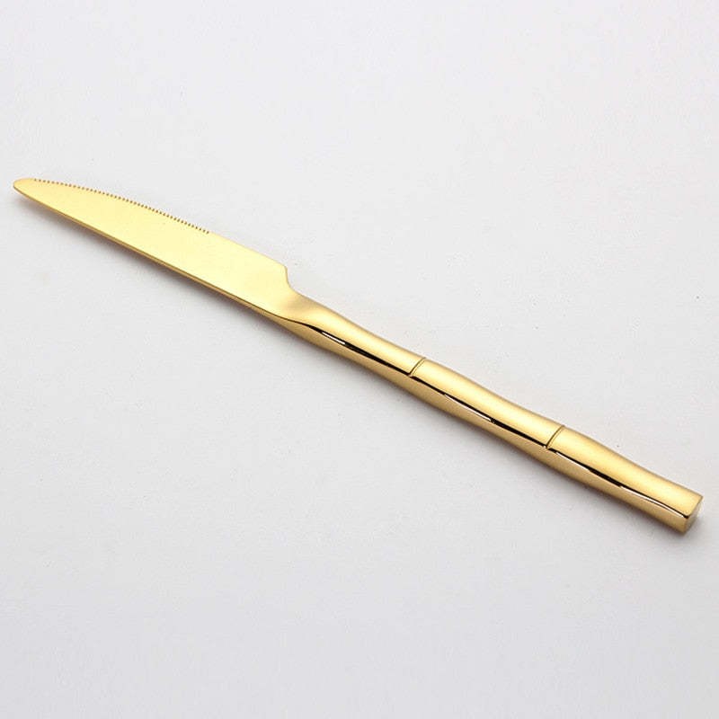 Bamboo Stainless Steel Flatware Set