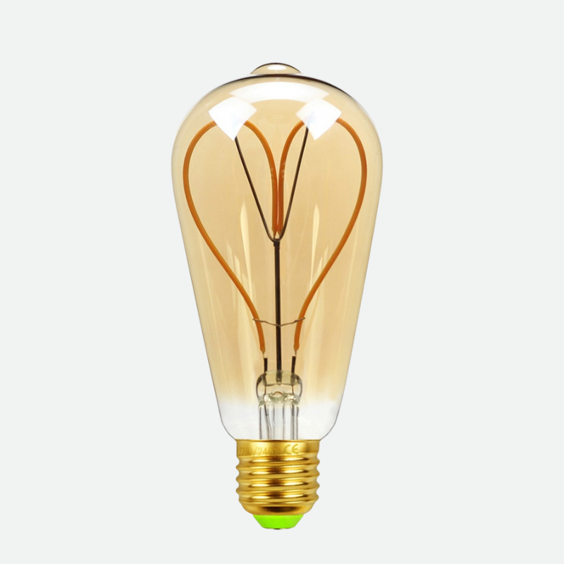 Blown Glass Dimmable LED Edison Filament Light Bulbs