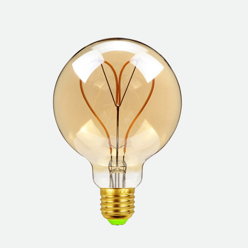 Blown Glass Dimmable LED Edison Filament Light Bulbs