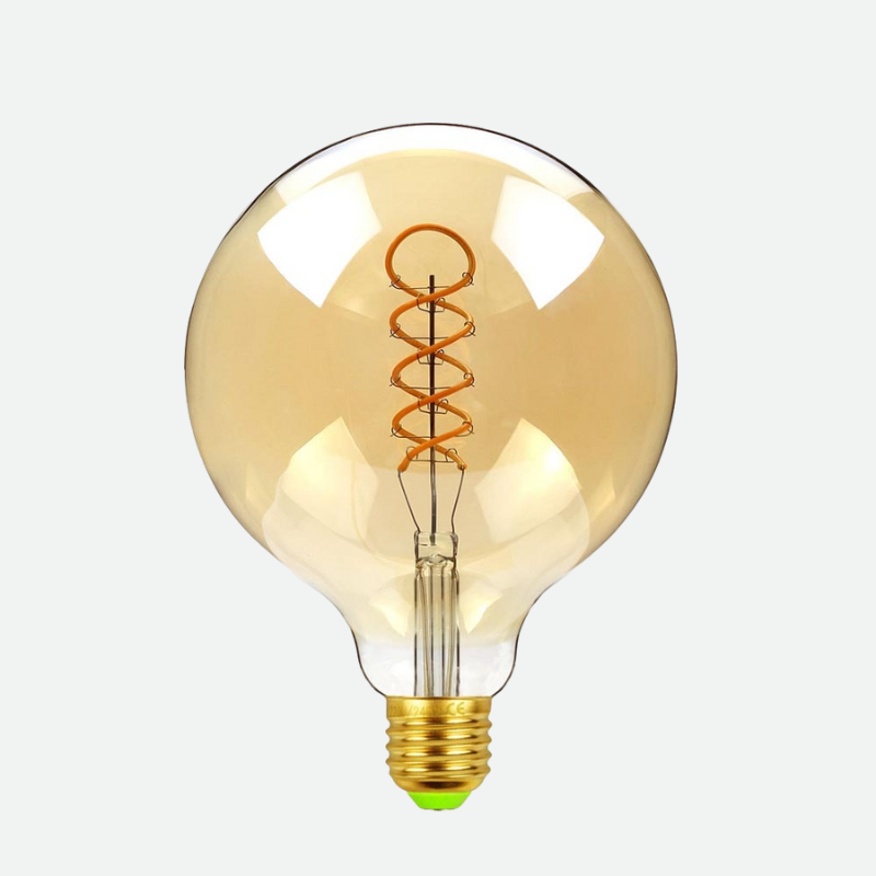 Blown Glass Dimmable LED Edison Filament Light Bulbs
