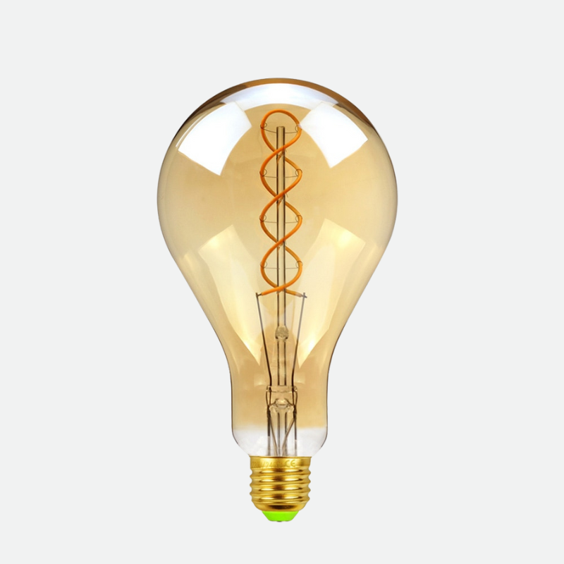 Blown Glass Dimmable LED Edison Filament Light Bulbs