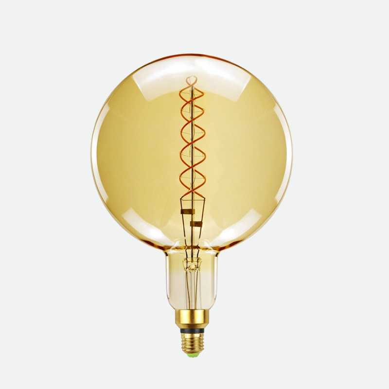 Blown Glass Dimmable LED Edison Filament Light Bulbs