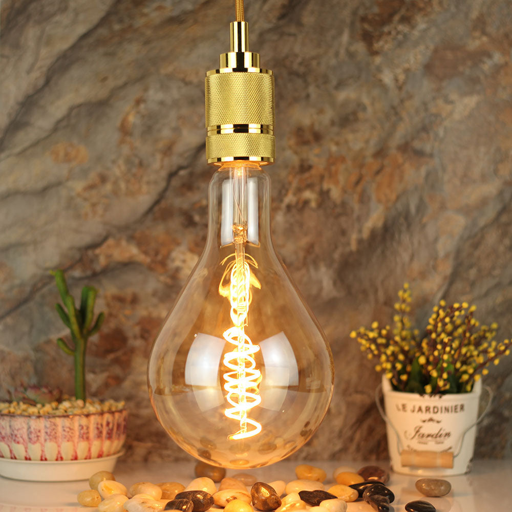Blown Glass Dimmable LED Edison Filament Light Bulbs