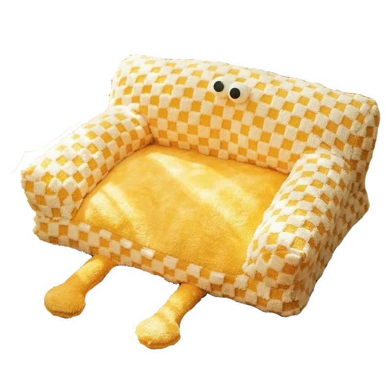 Big Eyes Plaid Pet Sofa