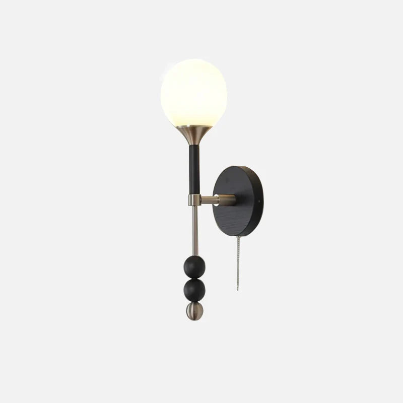 Colonia Vintage Wood and Glass Globe Lamps