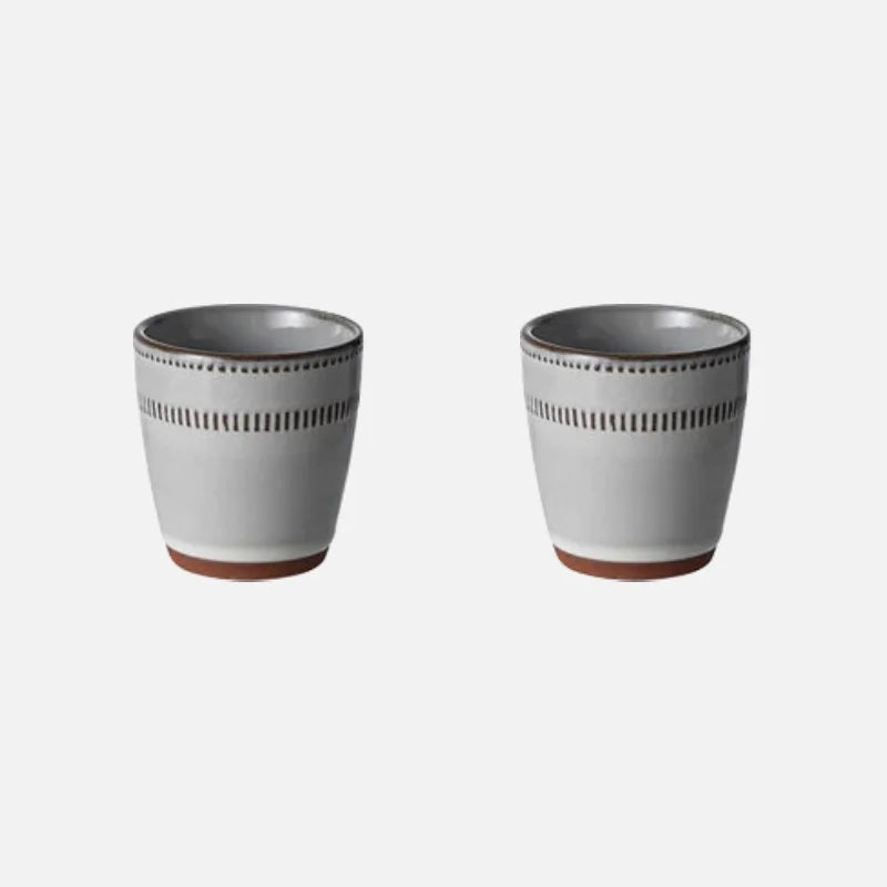 Retro Mornings 2Pc Ceramic Cup Set
