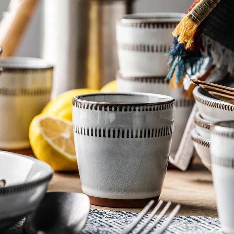 Retro Mornings 2Pc Ceramic Cup Set