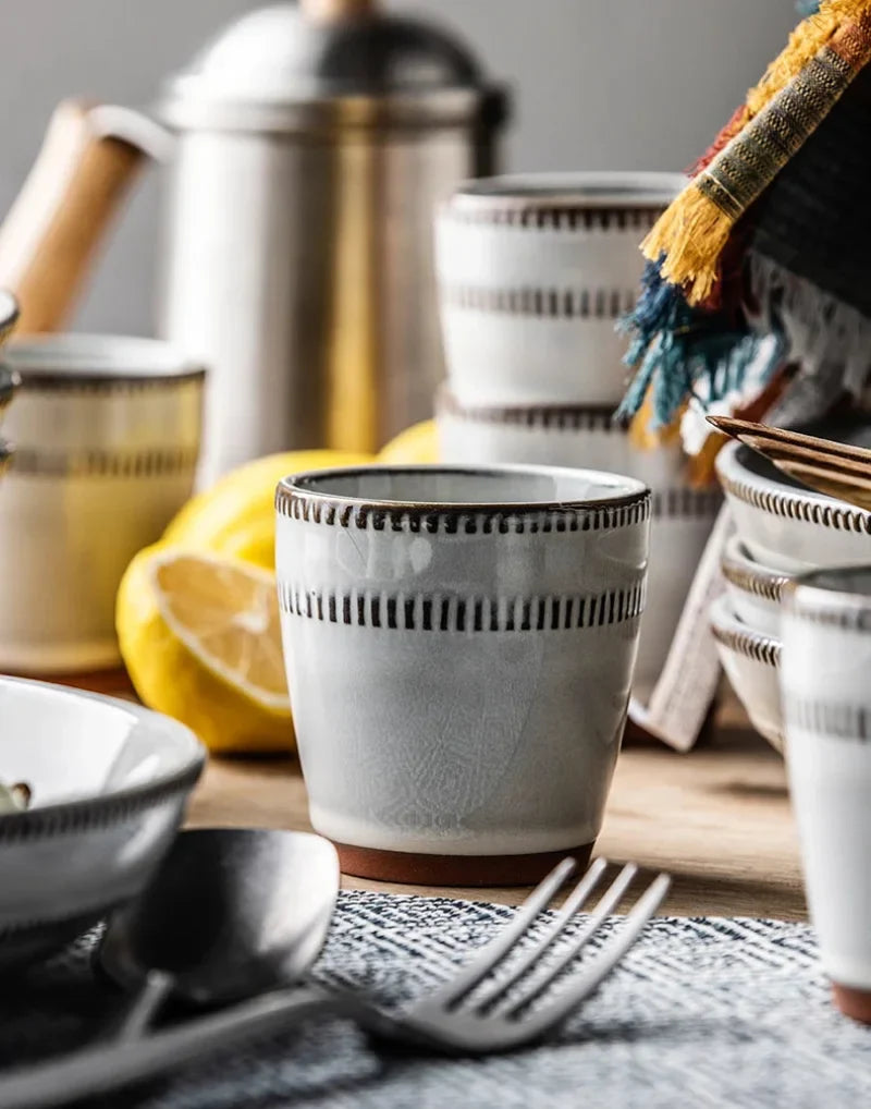 Retro Mornings 2Pc Ceramic Cup Set