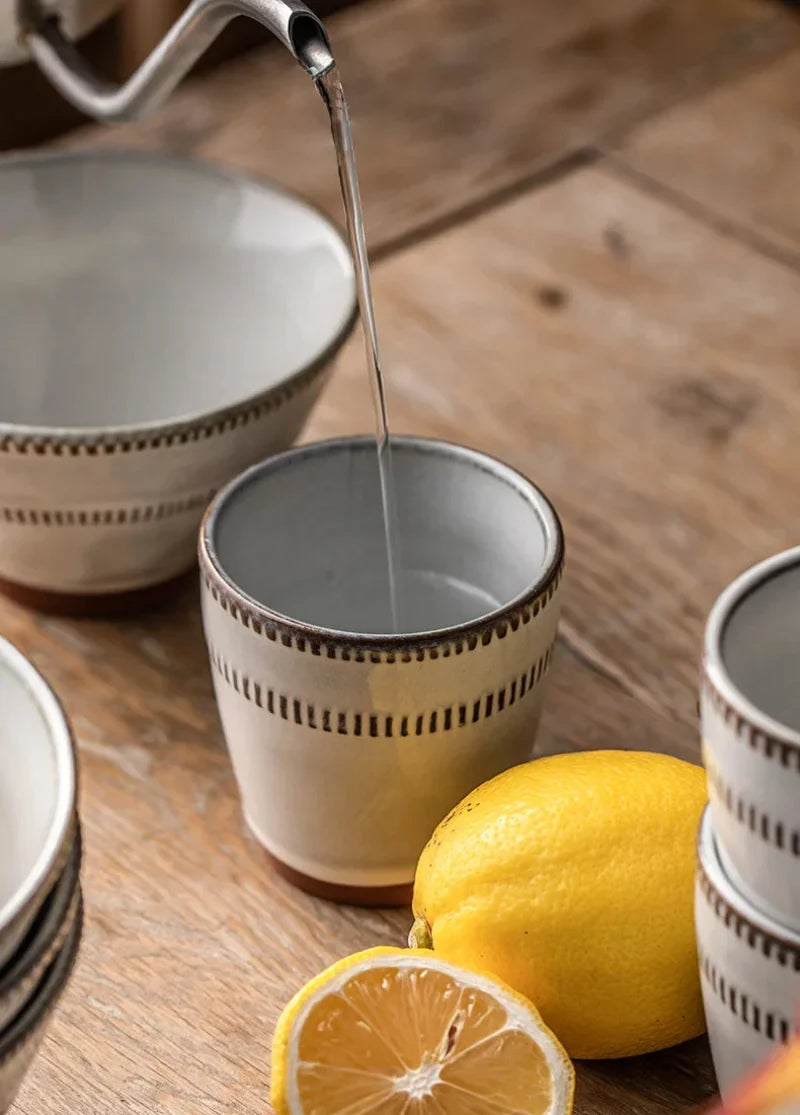 Retro Mornings 2Pc Ceramic Cup Set