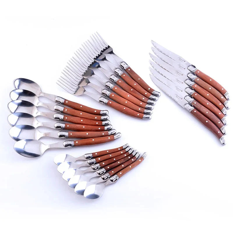 Heritage Laguiole Wood & Stainless Steel Cutlery Set