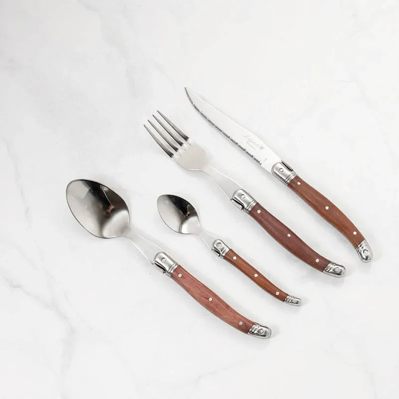 Heritage Laguiole Wood & Stainless Steel Cutlery Set