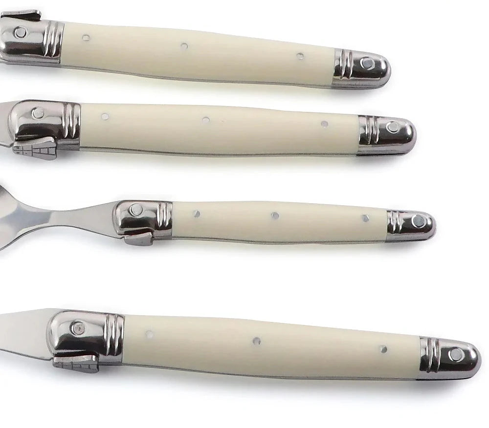 Ivory Laguiole Style Flatware Cutlery Set