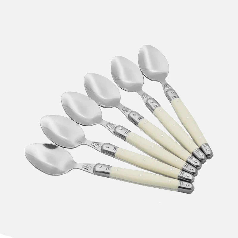 Ivory Laguiole Style Flatware Cutlery Set