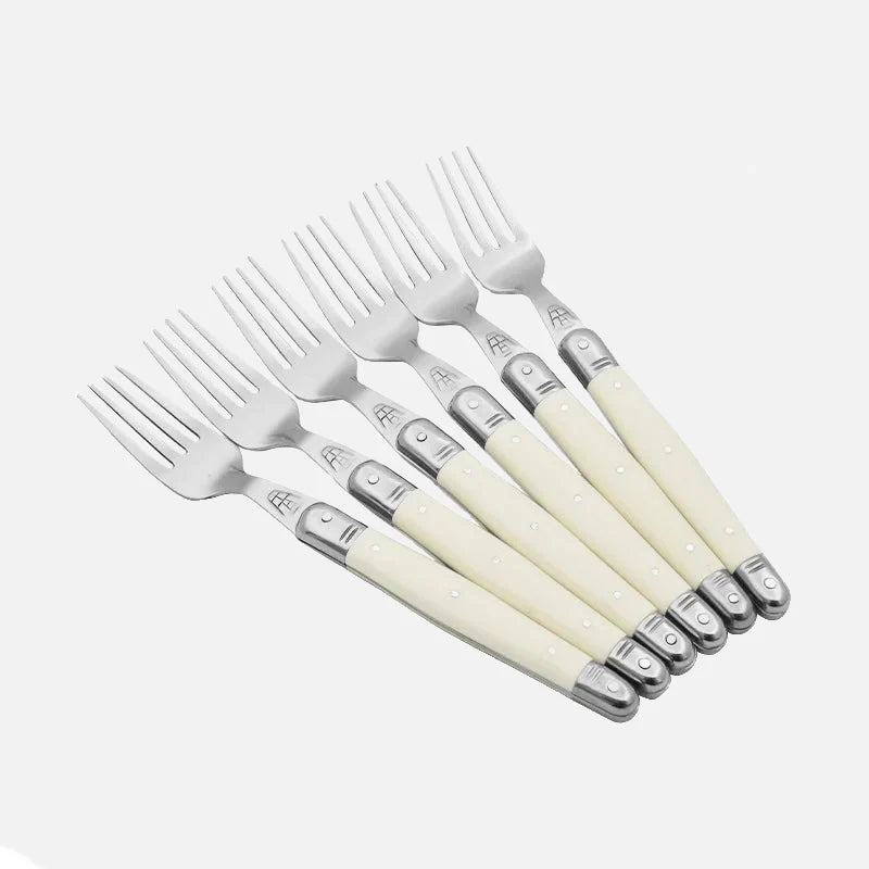 Ivory Laguiole Style Flatware Cutlery Set
