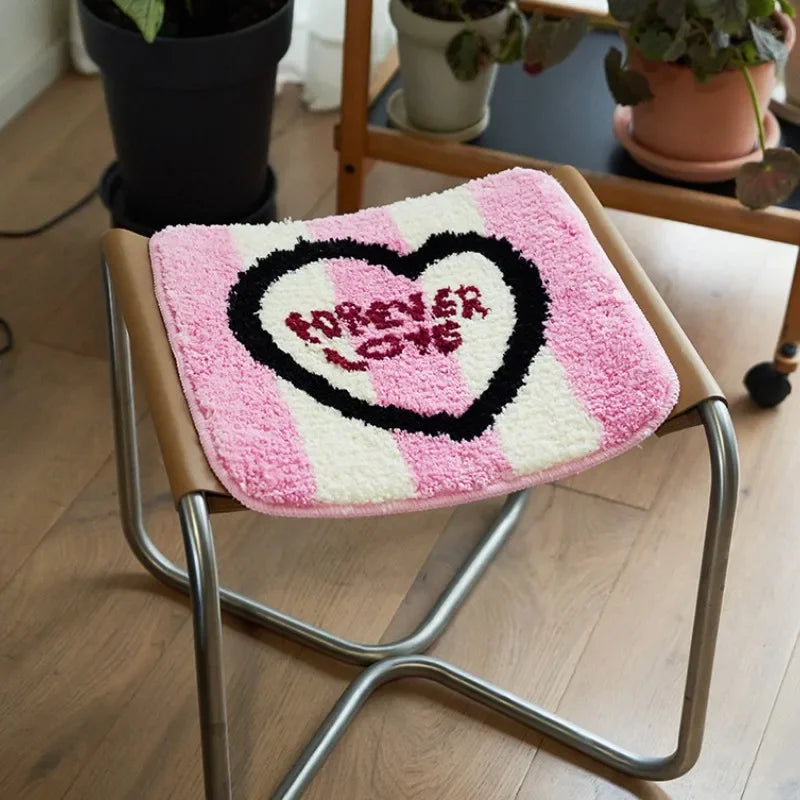 Love & Fruit Tufted Seat Cushions & Rug