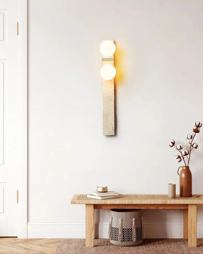 Lumina Twin Globe Marble Wall Sconce