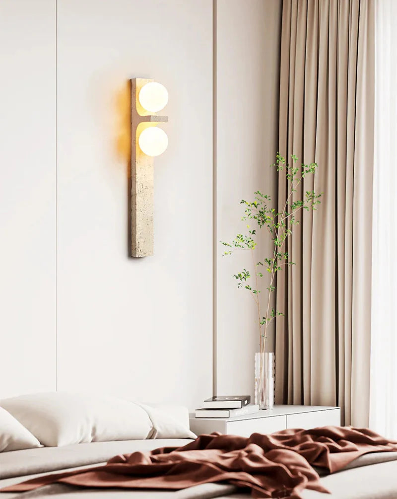Lumina Twin Globe Marble Wall Sconce