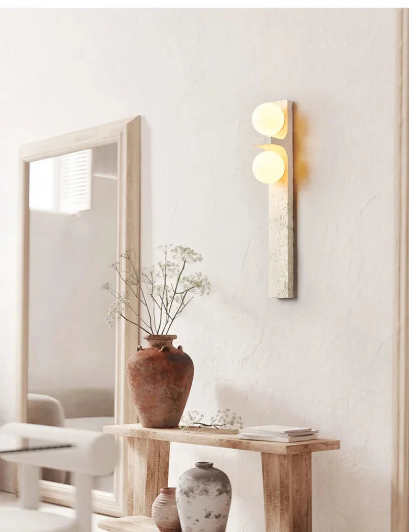 Lumina Twin Globe Marble Wall Sconce