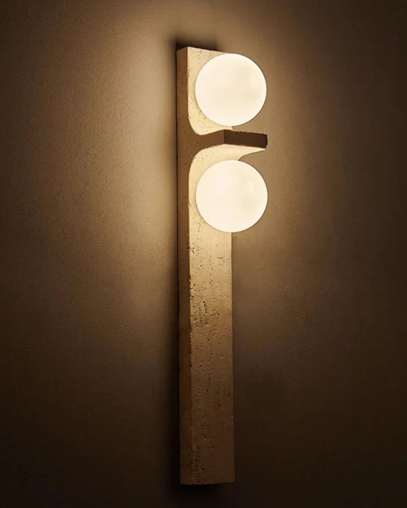 Lumina Twin Globe Marble Wall Sconce