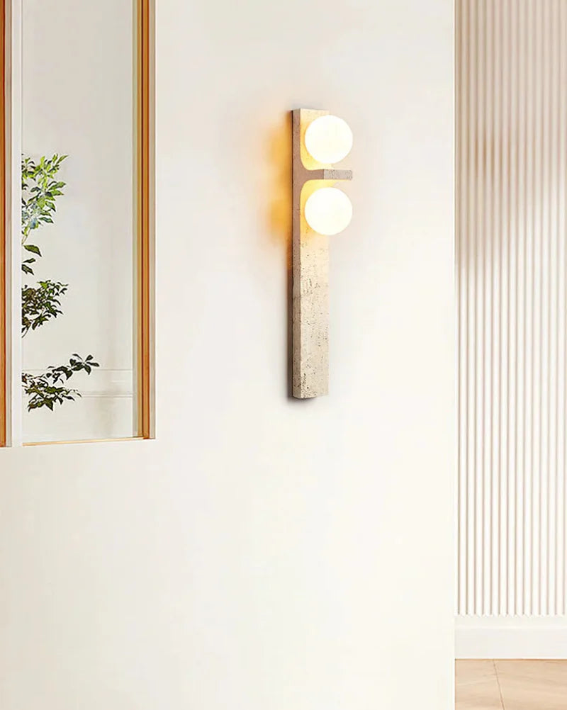 Lumina Twin Globe Marble Wall Sconce