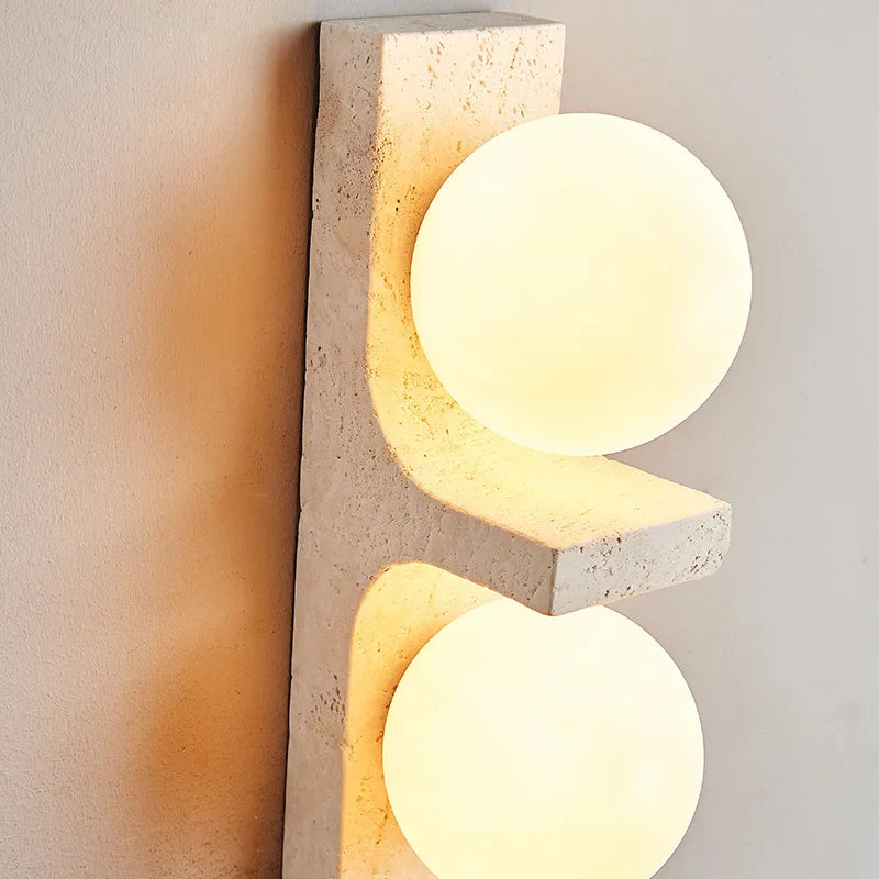Lumina Twin Globe Marble Wall Sconce