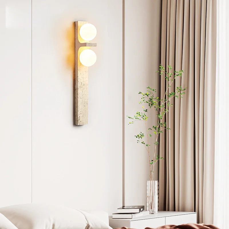 Lumina Twin Globe Marble Wall Sconce