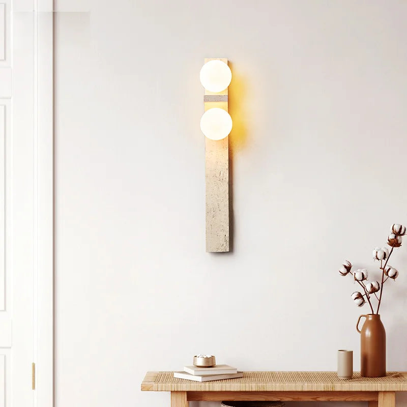 Lumina Twin Globe Marble Wall Sconce