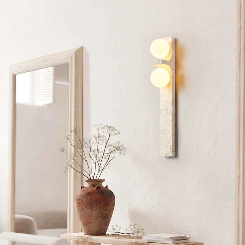 Lumina Twin Globe Marble Wall Sconce