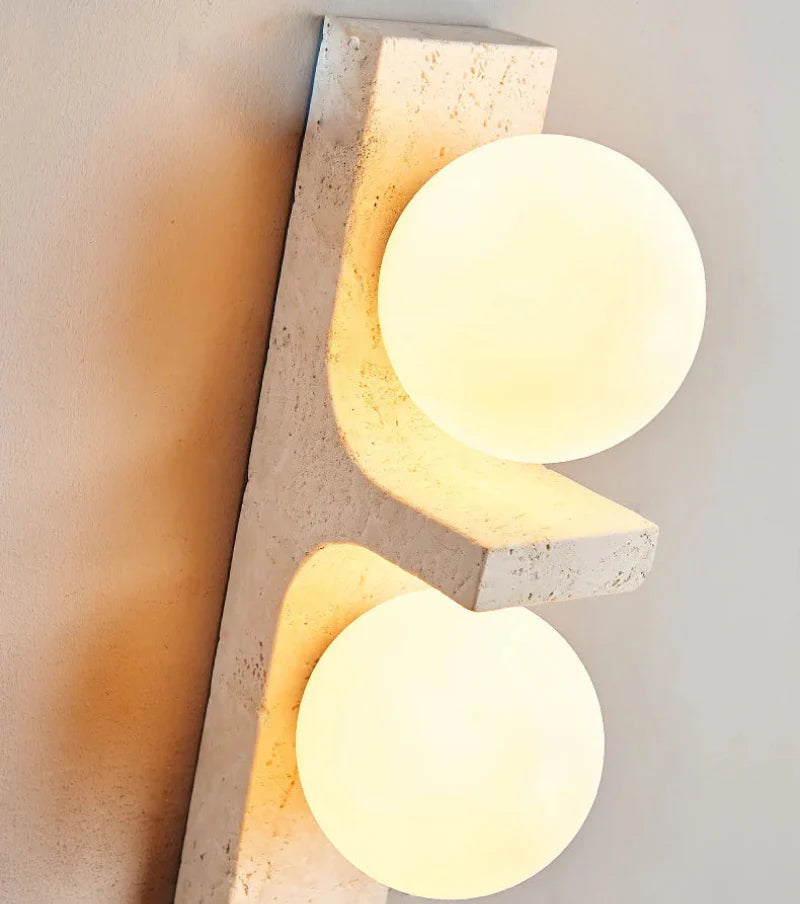 Lumina Twin Globe Marble Wall Sconce