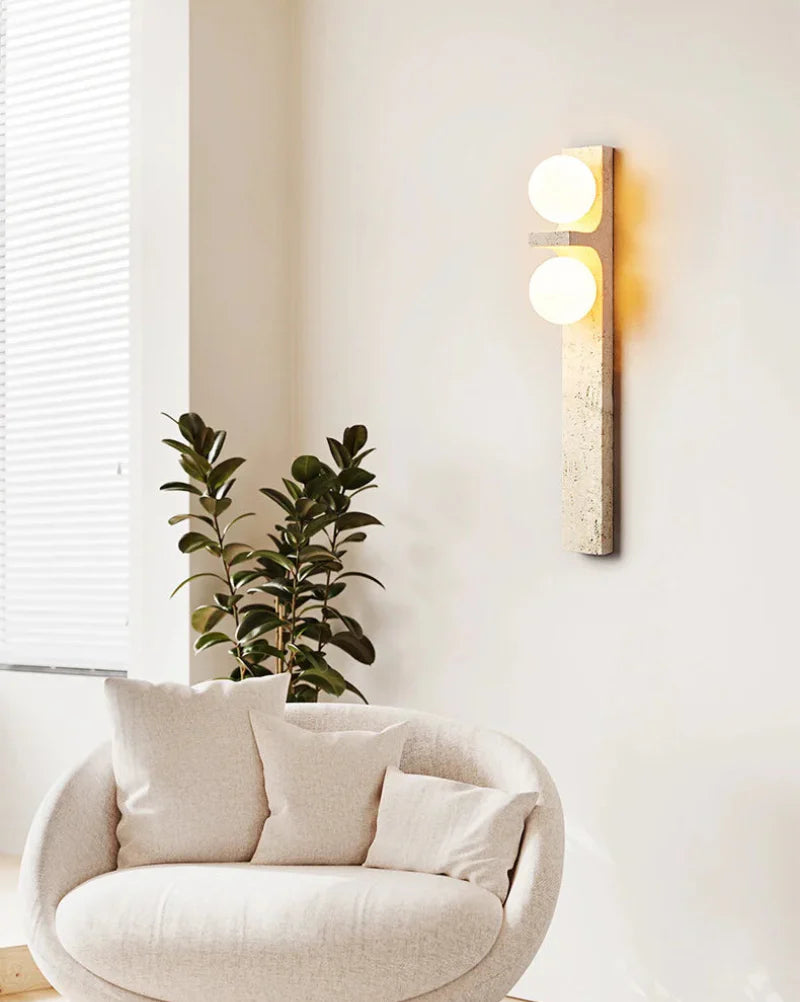 Lumina Twin Globe Marble Wall Sconce
