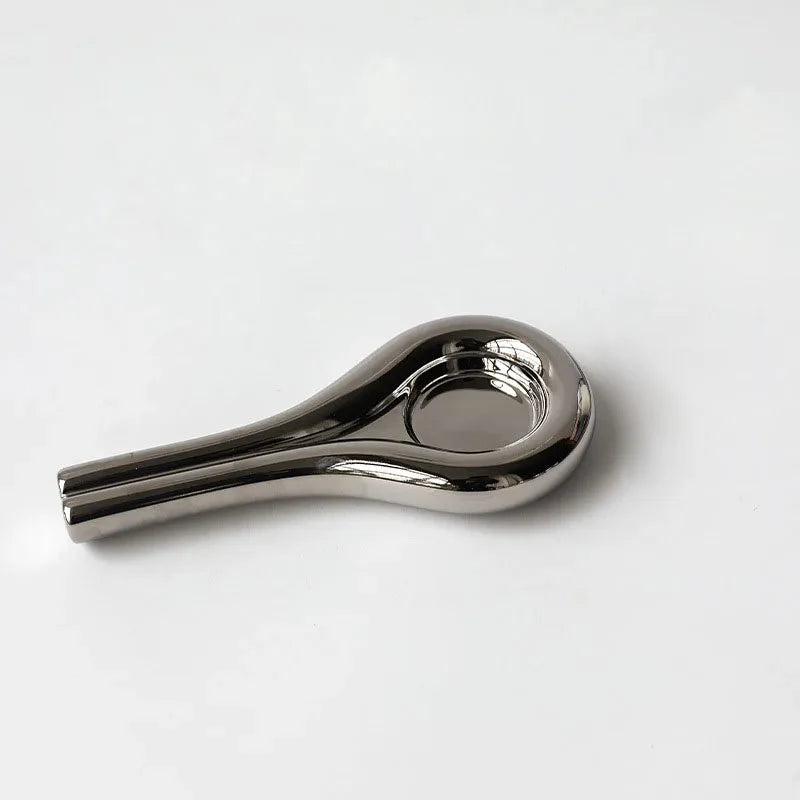 Luxury Electroplating Ceramic Candlestick