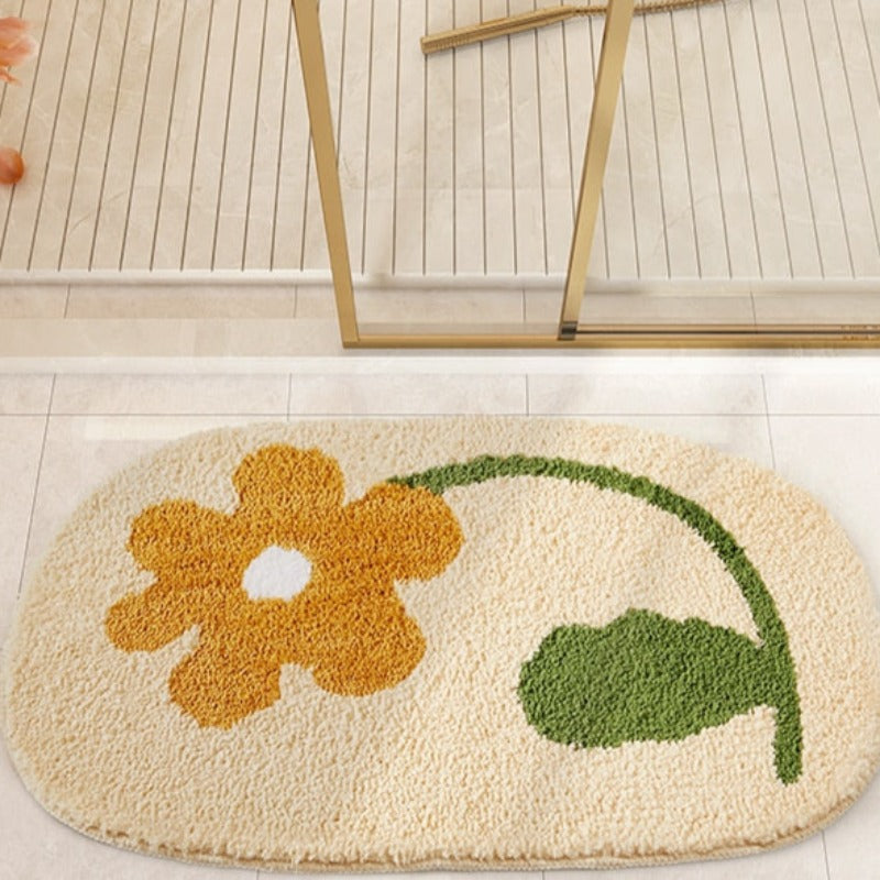 Marigold Flower Bath Mat