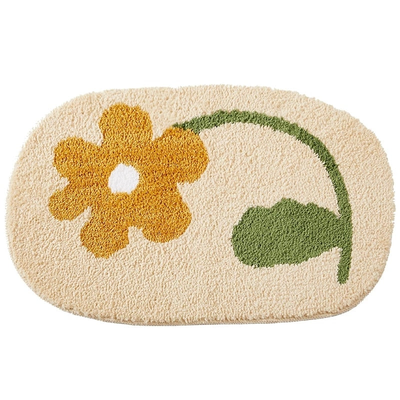 Marigold Flower Bath Mat