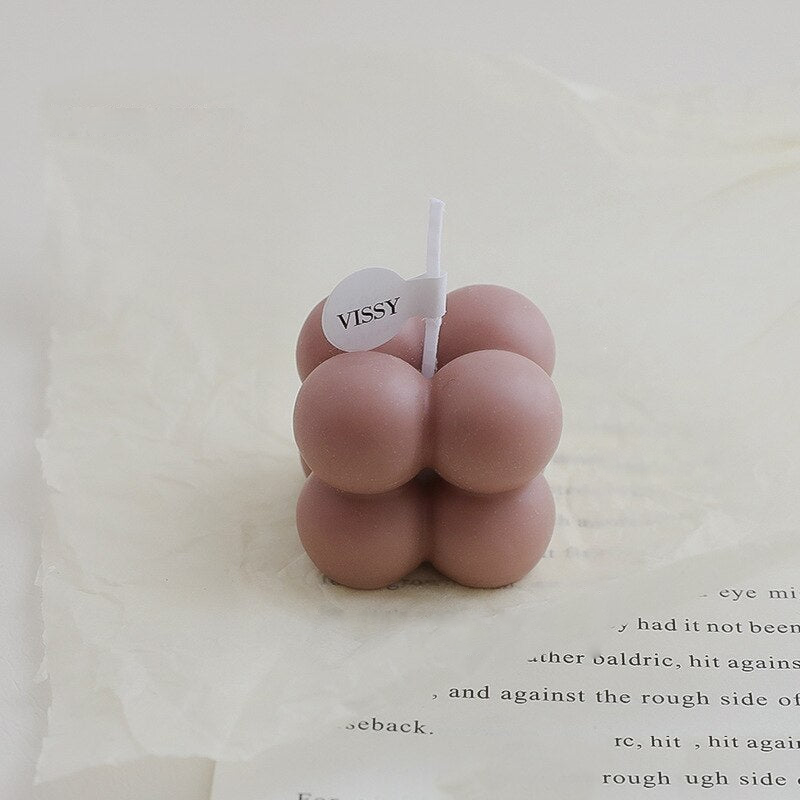 Mini Bubble Cube Decorative Candle