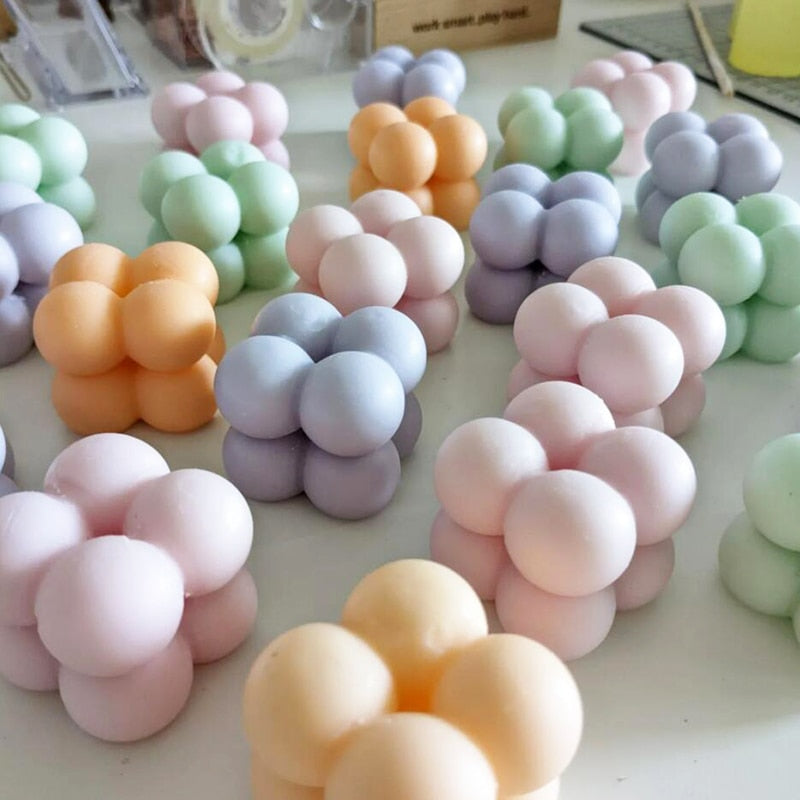 Mini Bubble Cube Decorative Candle