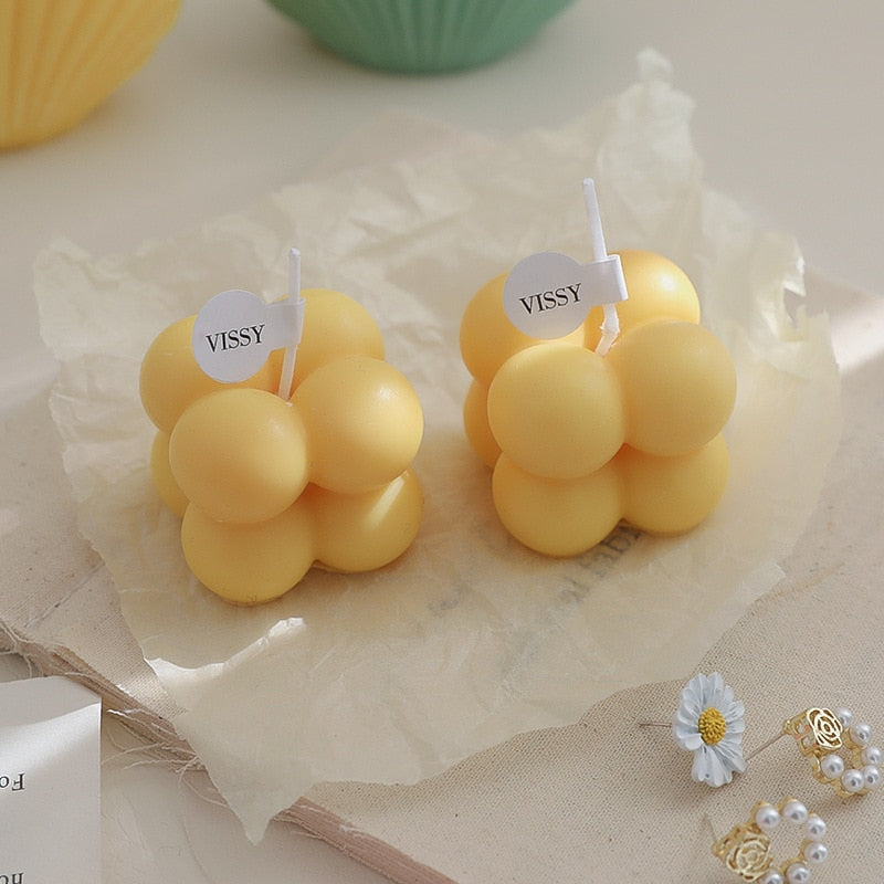 Mini Bubble Cube Decorative Candle