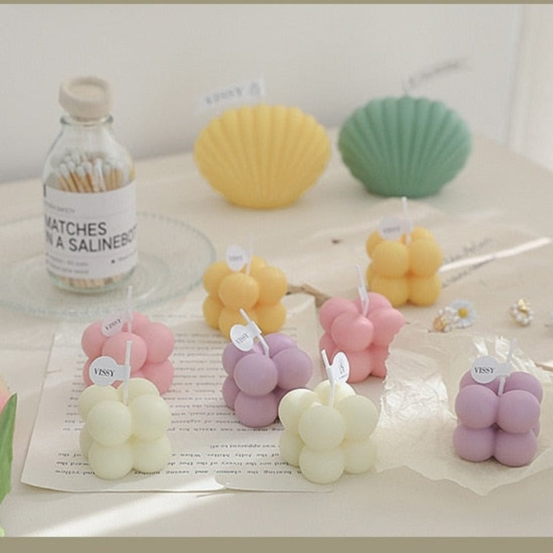 Mini Bubble Cube Decorative Candle