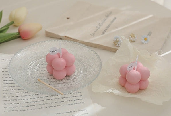 Mini Bubble Cube Decorative Candle