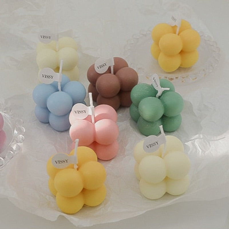 Mini Bubble Cube Decorative Candle