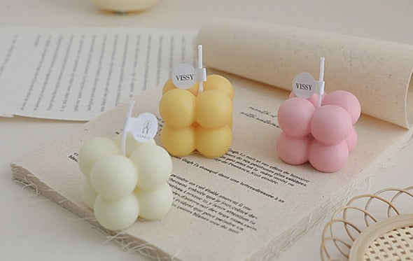 Mini Bubble Cube Decorative Candle