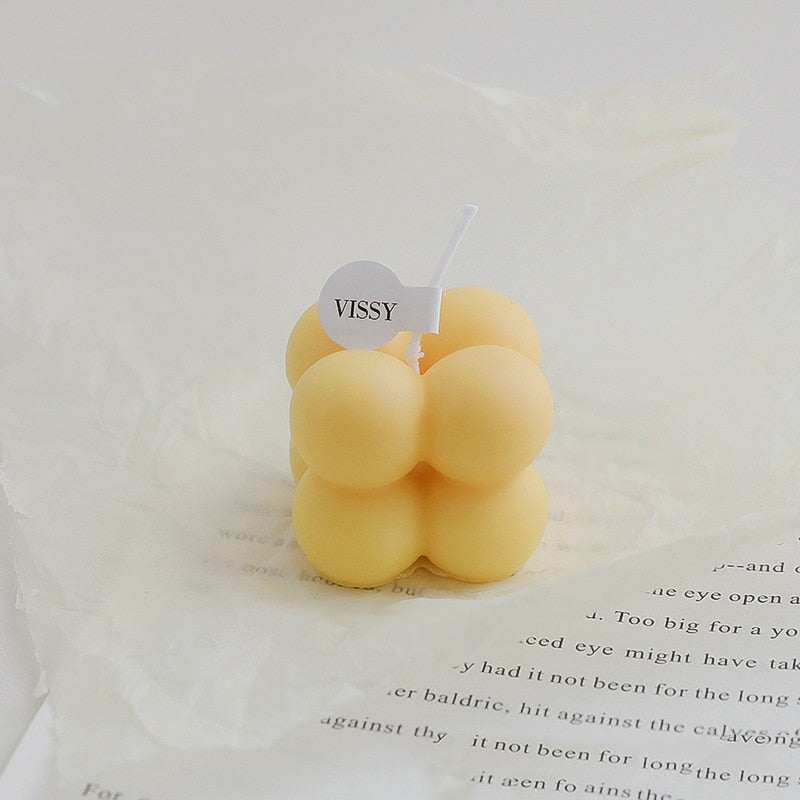 Mini Bubble Cube Decorative Candle