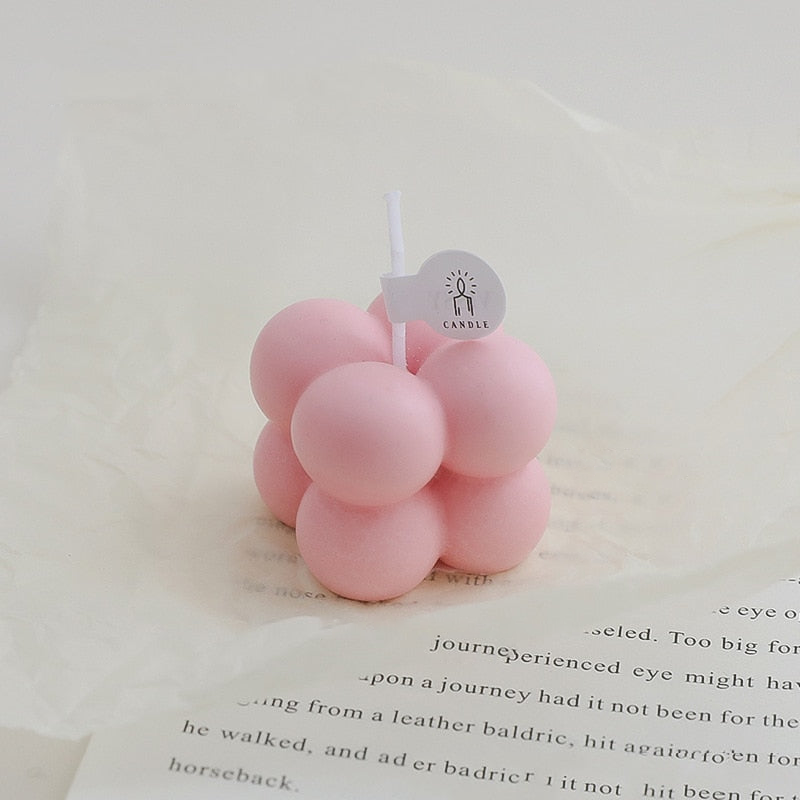 Mini Bubble Cube Decorative Candle